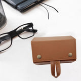 Maxbell Travel Sunglasses Organizer Sturdy Hanging Men Women Eyeglasses Storage Box Brown