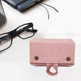 Maxbell Travel Sunglasses Organizer Sturdy Hanging Men Women Eyeglasses Storage Box Pink