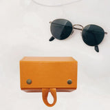 Maxbell Travel Sunglasses Organizer Sturdy Hanging Men Women Eyeglasses Storage Box Orange