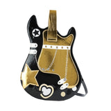 Maxbell Guitar Shaped Backpack Fashion Trendy Guitar Purse for Dating Shopping Party Black