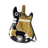 Maxbell Guitar Shaped Backpack Fashion Trendy Guitar Purse for Dating Shopping Party Black