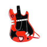 Maxbell Guitar Shaped Backpack Fashion Trendy Guitar Purse for Dating Shopping Party Red
