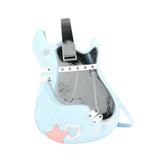 Maxbell Guitar Shaped Backpack Fashion Trendy Guitar Purse for Dating Shopping Party Light Blue