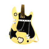 Maxbell Guitar Shaped Backpack Fashion Trendy Guitar Purse for Dating Shopping Party Yellow