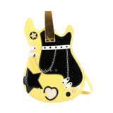 Maxbell Guitar Shaped Backpack Fashion Trendy Guitar Purse for Dating Shopping Party Yellow