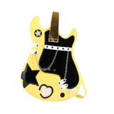 Maxbell Guitar Shaped Backpack Fashion Trendy Guitar Purse for Dating Shopping Party Yellow