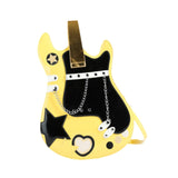 Maxbell Guitar Shaped Backpack Fashion Trendy Guitar Purse for Dating Shopping Party Yellow