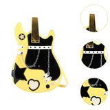 Maxbell Guitar Shaped Backpack Fashion Trendy Guitar Purse for Dating Shopping Party Yellow