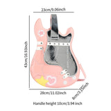 Maxbell Guitar Shaped Backpack Fashion Trendy Guitar Purse for Dating Shopping Party Pink