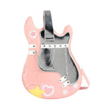 Maxbell Guitar Shaped Backpack Fashion Trendy Guitar Purse for Dating Shopping Party Pink