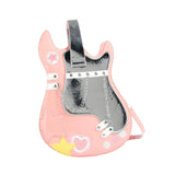 Maxbell Guitar Shaped Backpack Fashion Trendy Guitar Purse for Dating Shopping Party Pink