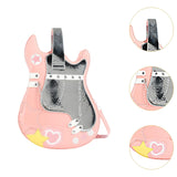 Maxbell Guitar Shaped Backpack Fashion Trendy Guitar Purse for Dating Shopping Party Pink