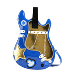 Maxbell Guitar Shaped Backpack Fashion Trendy Guitar Purse for Dating Shopping Party Dark Blue