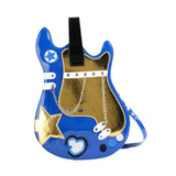 Maxbell Guitar Shaped Backpack Fashion Trendy Guitar Purse for Dating Shopping Party Dark Blue