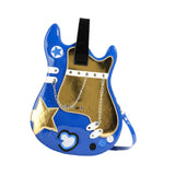 Maxbell Guitar Shaped Backpack Fashion Trendy Guitar Purse for Dating Shopping Party Dark Blue