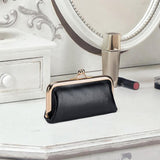 Maxbell Small Organizer Multipurpose Female Wallet Portable PU Fashion Storage Pouch Black