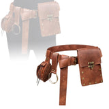 Maxbell Belt Pouch Waist Bag Set Portable Medieval Belt Bag for Travel Costume Props