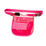 Maxbell Nurse Fanny Pack Apron Hip Bag for Pet Grooming Multi Compartments Waist Bag Rose Red