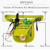 Maxbell Nurse Fanny Pack Apron Hip Bag for Pet Grooming Multi Compartments Waist Bag Green