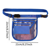 Maxbell Nurse Fanny Pack Apron Hip Bag for Pet Grooming Multi Compartments Waist Bag Blue