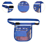 Maxbell Nurse Fanny Pack Apron Hip Bag for Pet Grooming Multi Compartments Waist Bag Blue