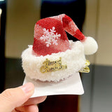 Maxbell Christmas Hair Clip for Women Unique Hair Pin for Party Fancy Dress Festival Red Silver Stripes