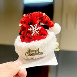 Maxbell Christmas Hair Clip for Women Unique Hair Pin for Party Fancy Dress Festival Sequins Red