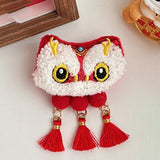 Maxbell Chinese New Year Blessing Hanging Decoration Cute Brooch for Store Farmhouse Lion