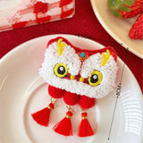Maxbell Chinese New Year Blessing Hanging Decoration Cute Brooch for Store Farmhouse Lion