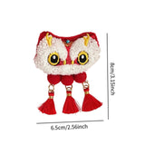 Maxbell Chinese New Year Blessing Hanging Decoration Cute Brooch for Store Farmhouse Lion