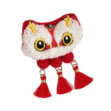 Maxbell Chinese New Year Blessing Hanging Decoration Cute Brooch for Store Farmhouse Lion
