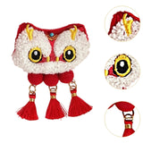 Maxbell Chinese New Year Blessing Hanging Decoration Cute Brooch for Store Farmhouse Lion