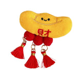 Maxbell Chinese New Year Blessing Hanging Decoration Cute Brooch for Store Farmhouse Ingot