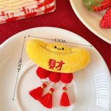 Maxbell Chinese New Year Blessing Hanging Decoration Cute Brooch for Store Farmhouse Ingot