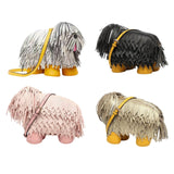 Maxbell Womens Shoulder Bag Dog Shaped Crossbody Shoulder Bag for Street Travel Work White