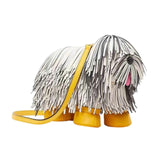 Maxbell Womens Shoulder Bag Dog Shaped Crossbody Shoulder Bag for Street Travel Work White