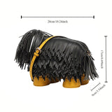 Maxbell Womens Shoulder Bag Dog Shaped Crossbody Shoulder Bag for Street Travel Work Black