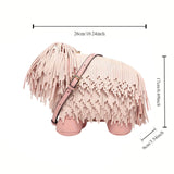 Maxbell Womens Shoulder Bag Dog Shaped Crossbody Shoulder Bag for Street Travel Work Pink