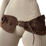 Maxbell Women Wide Belt Cosplay Belt Casual Decorative for Ladies Studded Belt Women