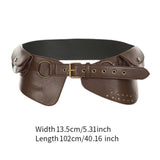 Maxbell Women Wide Belt Cosplay Belt Casual Decorative for Ladies Studded Belt Women