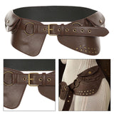 Maxbell Women Wide Belt Cosplay Belt Casual Decorative for Ladies Studded Belt Women