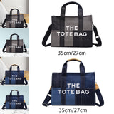 Maxbell Women Canvas Tote Bag Accessories Purse Handbag for Party Favors Lady Dating Black and Large