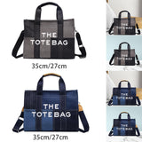 Maxbell Women Canvas Tote Bag Accessories Purse Handbag for Party Favors Lady Dating Black and Large