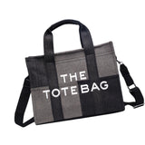 Maxbell Women Canvas Tote Bag Accessories Purse Handbag for Party Favors Lady Dating Black and Large