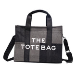 Maxbell Women Canvas Tote Bag Accessories Purse Handbag for Party Favors Lady Dating Black and Large