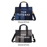 Maxbell Women Canvas Tote Bag Accessories Purse Handbag for Party Favors Lady Dating Black and Large