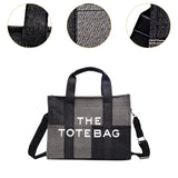 Maxbell Women Canvas Tote Bag Accessories Purse Handbag for Party Favors Lady Dating Black and Small