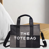 Maxbell Women Canvas Tote Bag Accessories Purse Handbag for Party Favors Lady Dating Black and Small