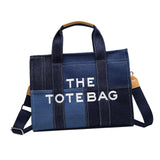Maxbell Women Canvas Tote Bag Accessories Purse Handbag for Party Favors Lady Dating Blue and Small
