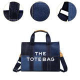 Maxbell Women Canvas Tote Bag Accessories Purse Handbag for Party Favors Lady Dating Blue and Small